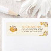 Baby shower van bijen Echtkammen Floral Label (Insitu)