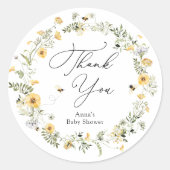 Baby shower van bijen en wilde bloemen Gift Labels (Voorkant)