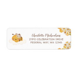 Baby shower van bijen etiket