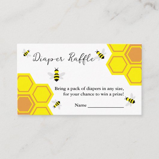 Baby shower van bijen informatiekaartje (Voorkant)