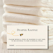 Baby shower van bijen informatiekaartje