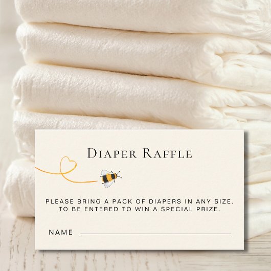 Baby shower van bijen informatiekaartje