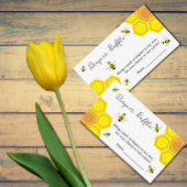 Baby shower van bijen informatiekaartje