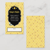 Baby shower van bijen informatiekaartje (Voorkant / Achterkant)