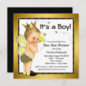 Baby shower van bijen kaart (Voorkant / Achterkant)