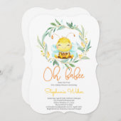 Baby shower van bijen kaart (Voorkant / Achterkant)