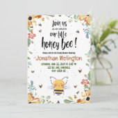 Baby shower van bijen kaart (Staand voorkant)