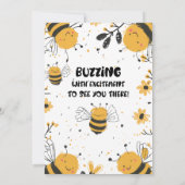 Baby shower van bijen kaart (Achterkant)