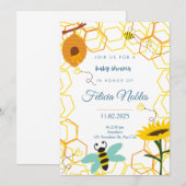 Baby shower van bijen kaart (Voorkant / Achterkant)