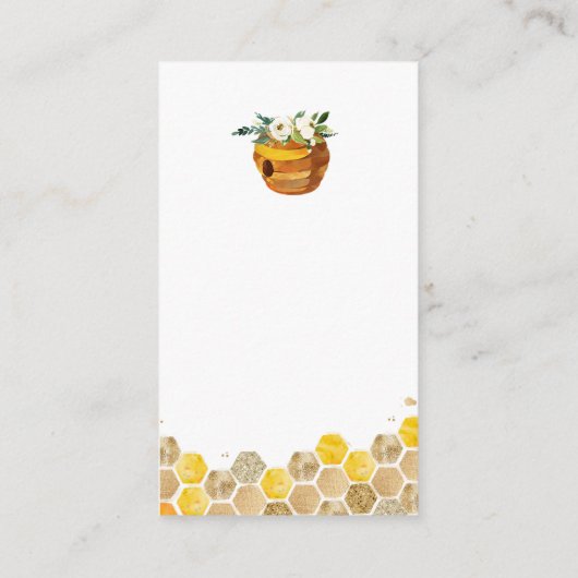 Baby shower van bijen, luier, raffle Enclosure Kaa Informatiekaartje (Achterkant)