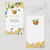 Baby shower van bijen, luier, raffle Enclosure Kaa Informatiekaartje (Voorkant / Achterkant)