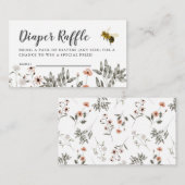 Baby shower van bijen, luiertapijt informatiekaartje (Voorkant / Achterkant)