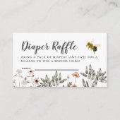 Baby shower van bijen, luiertapijt informatiekaartje (Voorkant)