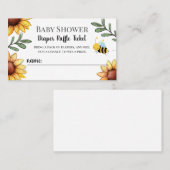 Baby shower van bijen, luiertapijt visitekaartje (Voorkant / Achterkant)