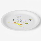 Baby shower van bijen papieren bordje (Gekanteld)