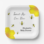 Baby shower van bijen papieren bordje (Voorkant)
