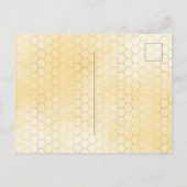 Baby shower van bijen per post Goud zoete honingdr Briefkaart (Achterkant)