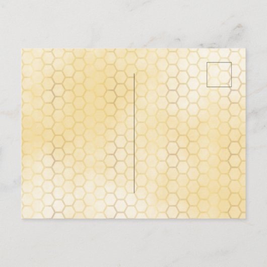 Baby shower van bijen per post Goud zoete honingdr Briefkaart (Achterkant)
