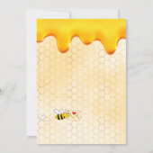 Baby shower van bijen per post Goud zoete honingdr Kaart (Achterkant)