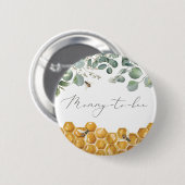 Baby shower van bijen ronde button 5,7 cm (Voorkant /achterkant)