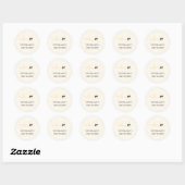 Baby shower van bijen ronde sticker (Vel)