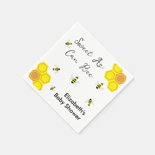 Baby shower van bijen servet (Hoek)