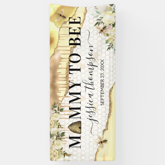  Baby shower van bijen Spandoek (Verticaal)