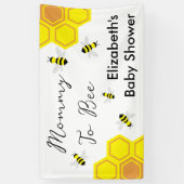 Baby shower van bijen spandoek (Verticaal)