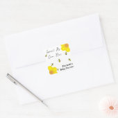 Baby shower van bijen vierkante sticker (Envelop)