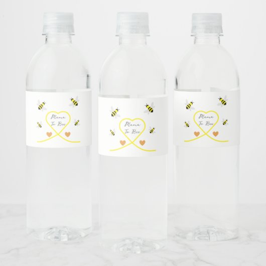 Baby shower van bijen waterfles etiket (Flessen)