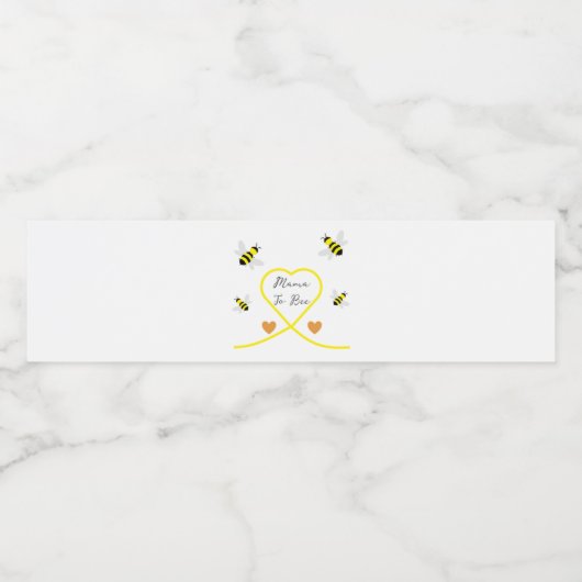 Baby shower van bijen waterfles etiket (Enkel label)