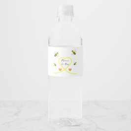 Baby shower van bijen waterfles etiket