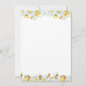 Baby shower van bijenbloem kaart (Achterkant)