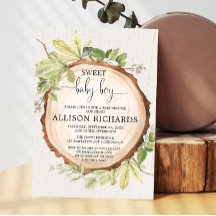 Baby shower van bijtende jongen, bos