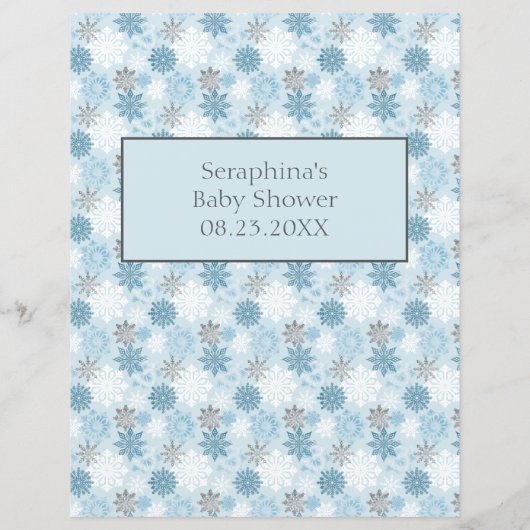 Baby shower van blauw Beer en advies (Achterkant)