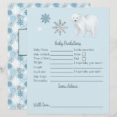 Baby shower van blauw Beer en advies (Voorkant / Achterkant)