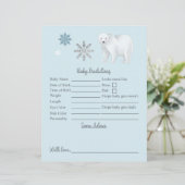 Baby shower van blauw Beer en advies (Staand voorkant)