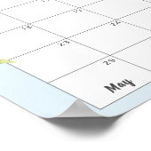 Baby shower van blauw oerwoud poster (Hoek)