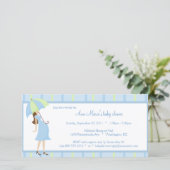 Baby shower van blauwe en groene pols (Staand voorkant)
