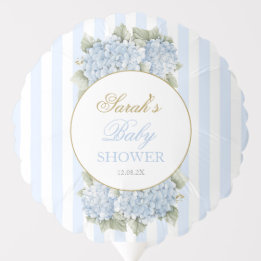 Baby shower van blauwe hydrangea ballon