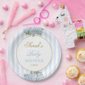 Baby shower van blauwe hydrangea papieren bordje (Feest)