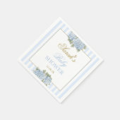 Baby shower van blauwe hydrangea servet (Hoek)