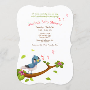 Baby shower van blauwvogel kaart