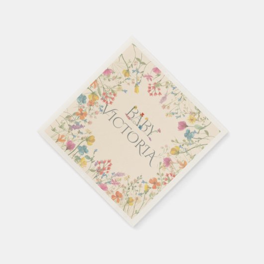 Baby shower van bloementeelt servet (Hoek)