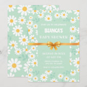 BABY SHOWER VAN BLOEMPATROON KAART (Voorkant / Achterkant)
