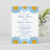 Baby shower van Blue Daisies Floral Kaart (Staand voorkant)
