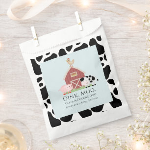 Baby shower van boerderijdieren Barnyard Blue Boy Bedankzakje