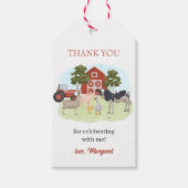 Baby shower van boerderijdieren cadeaulabel (Voorkant)