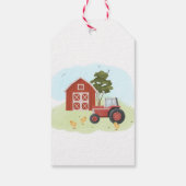 Baby shower van boerderijdieren cadeaulabel (Achterkant)