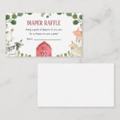 Baby shower van boerderijdieren visitekaartje (Voorkant / Achterkant)